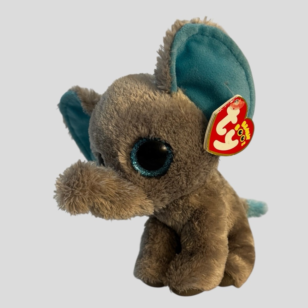 TY Beanie Boos 2013 Peanut Elephant Gray Plush Toy Collectible 6” Tall
